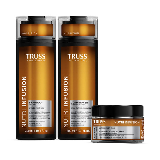 Combo Nutri Infusion: Shampoo 300ml + Condicionador 300ml + Máscara Capilar 180g