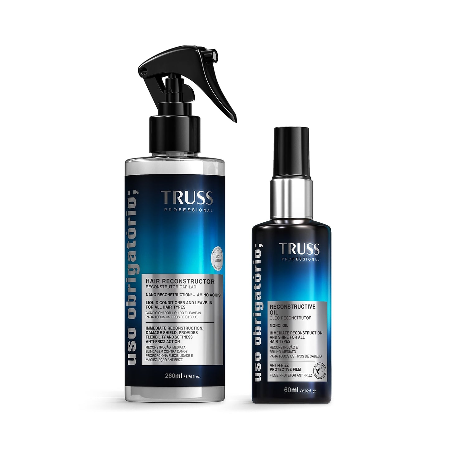 Combo Uso Obrigatório;: Spray 260ml + Óleo Reconstrutor 60ml