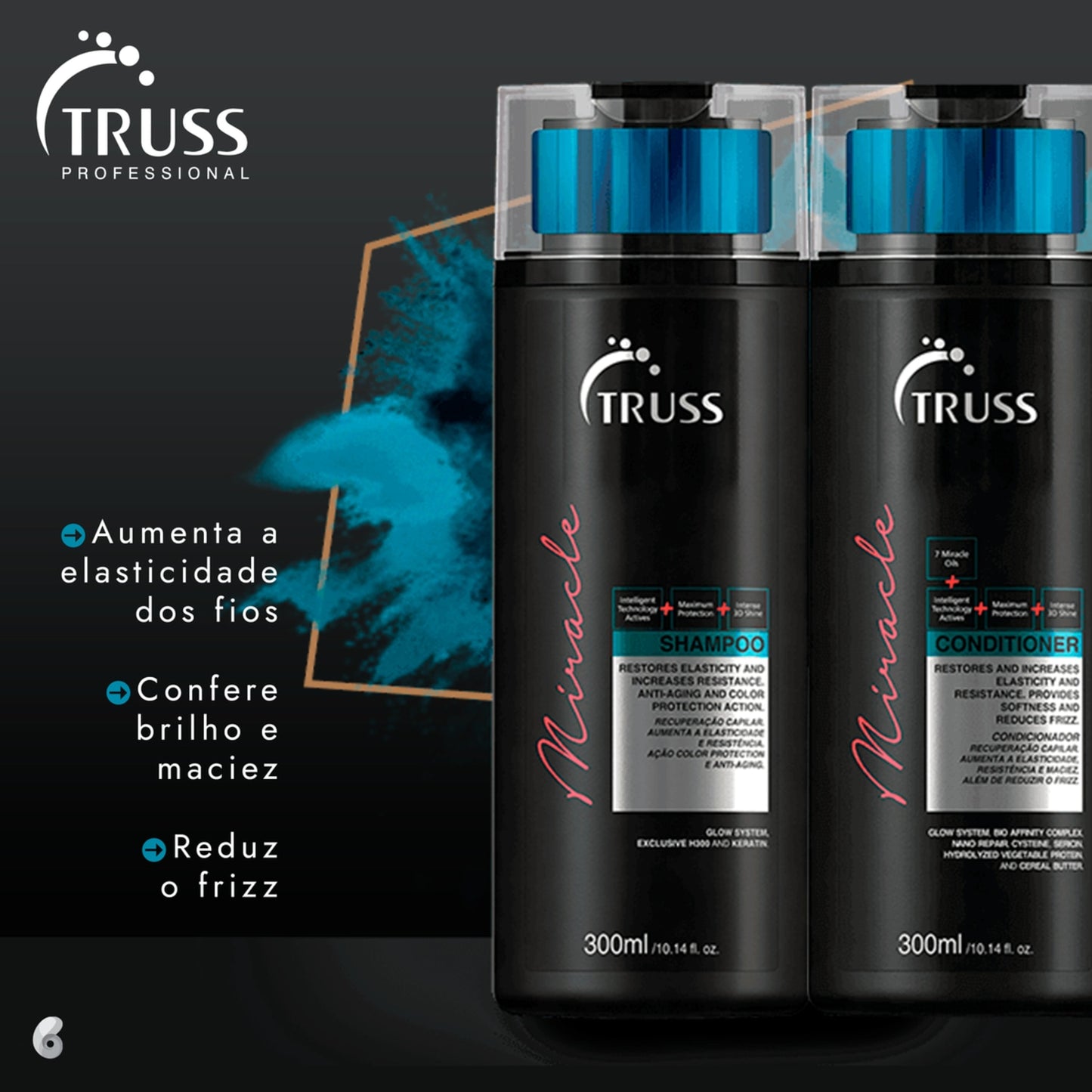 Combo Miracle: Shampoo 300ml + Condicionador 300ml
