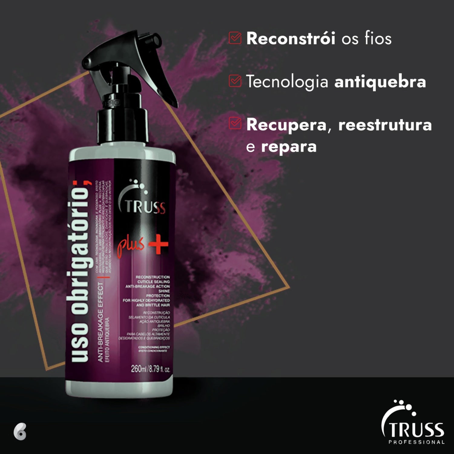Reconstrutor USO OBRIGATÓRIO; Plus+ 260ml
