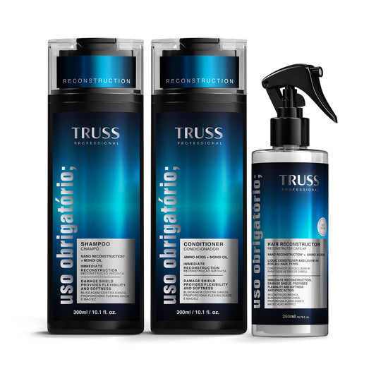 Combo Uso Obrigatório; Shampoo, Condicionador e Spray