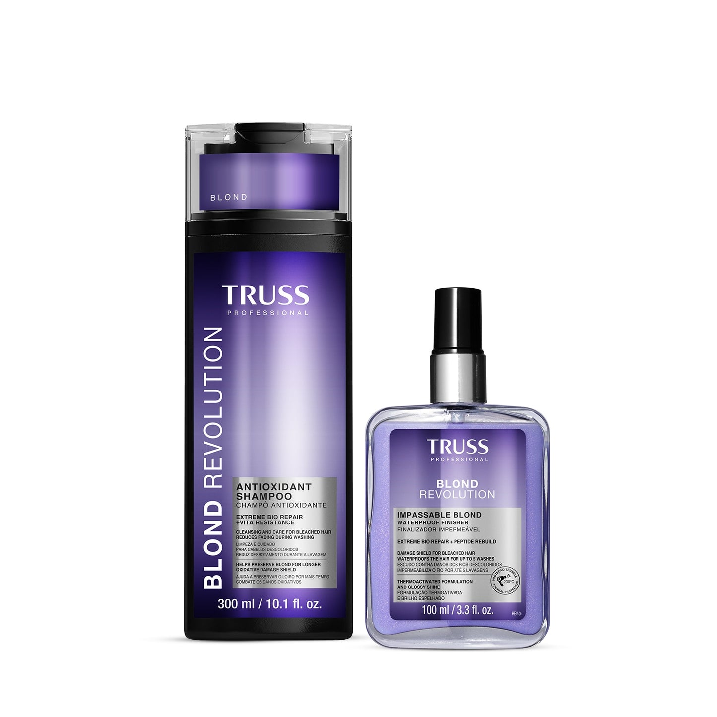 Combo Blond Revolution: Shampoo Antioxidante 300ml + Finalizador Impermeável 100ml